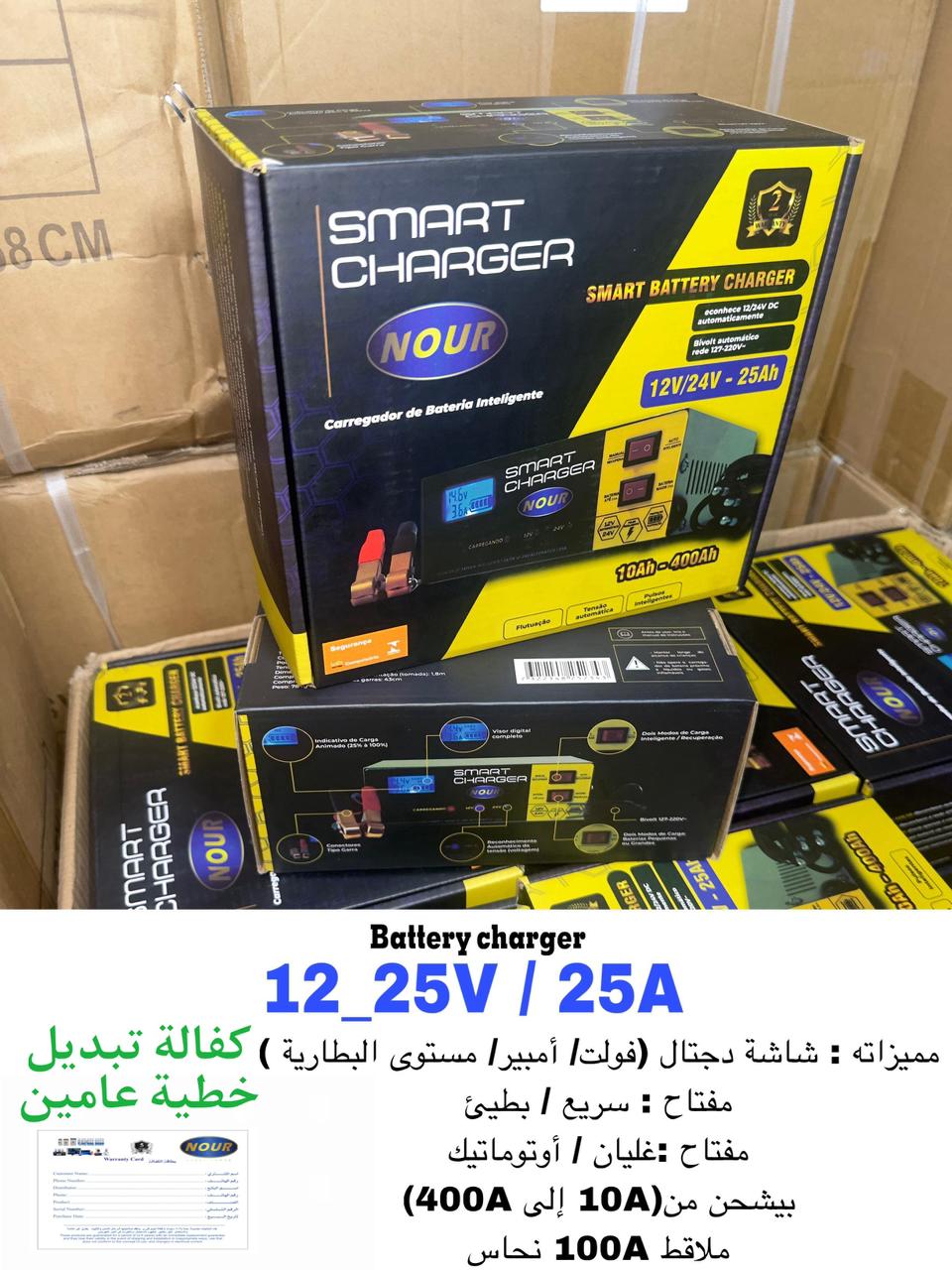 Smart Battery charger  12V / 24V- 25A
